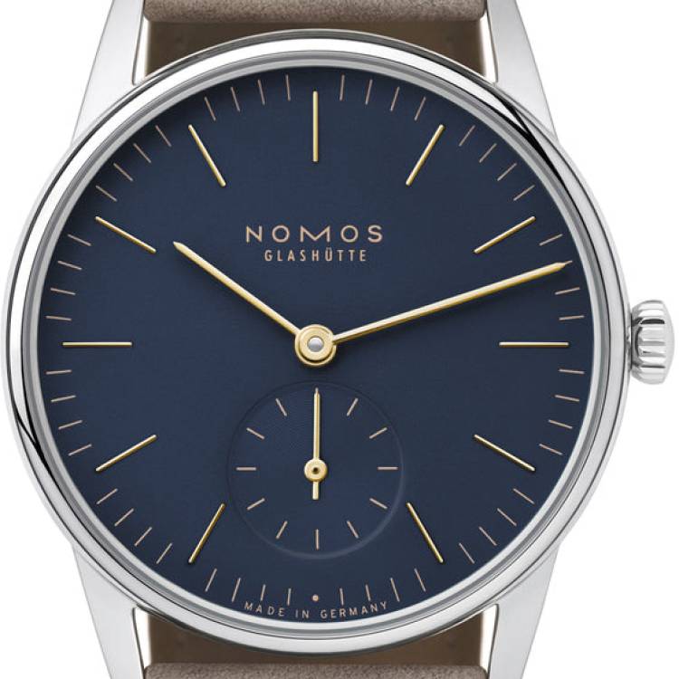 Nomos Glashutte Watch Orion 33 Midnight Blue Sapphire Crystal - Blue