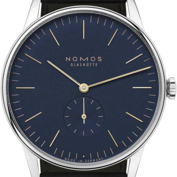 Nomos Glashutte Watch Orion 38 Midnight Blue Sapphire Crystal - Blue