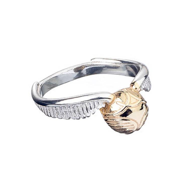 Official Harry Potter Sterling Silver Golden Snitch Ring - L