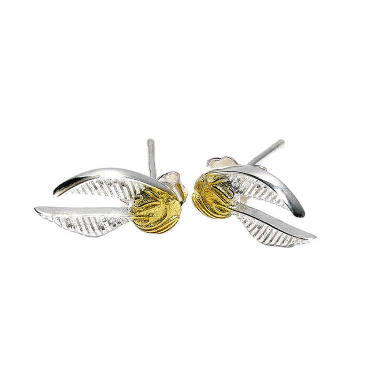 Official Harry Potter Sterling Silver Golden Snitch Stud Earrings