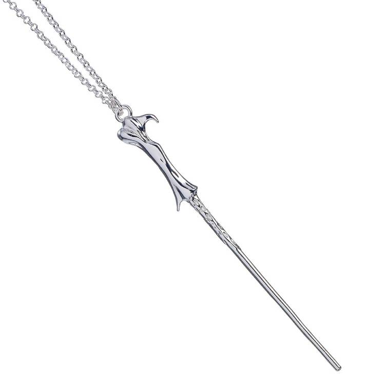 Official Harry Potter Sterling Silver Lord Voldemort Wand Necklace - Silver