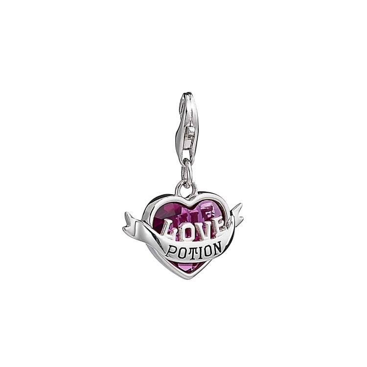 Official Harry Potter Sterling Silver Love Potion Crystal Clip On Charm - Silver