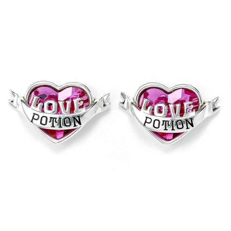 Official Harry Potter Sterling Silver Love Potion Crystal Stud Earrings - Silver