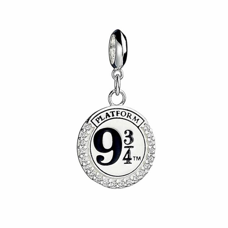 Official Harry Potter Sterling Silver Platform 9 3/4 Embellished Slider Charm
