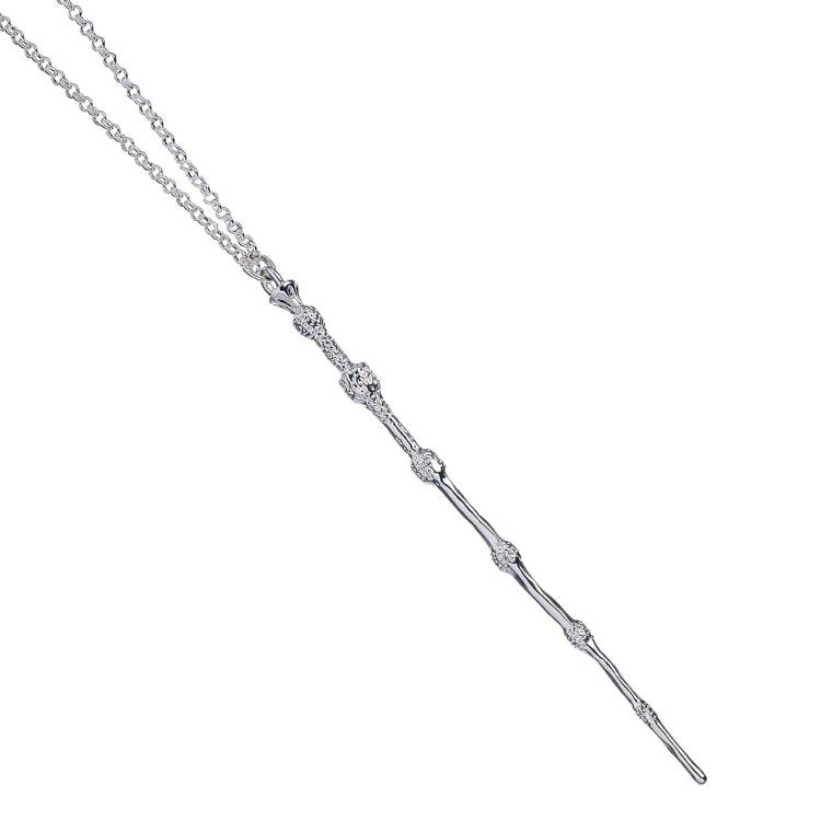 Official Harry Potter Sterling Silver Professor Dumbledore Wand Necklace - Silver
