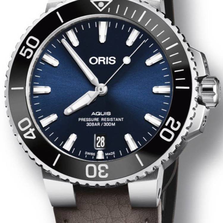 Oris Watch Aquis Date Leather