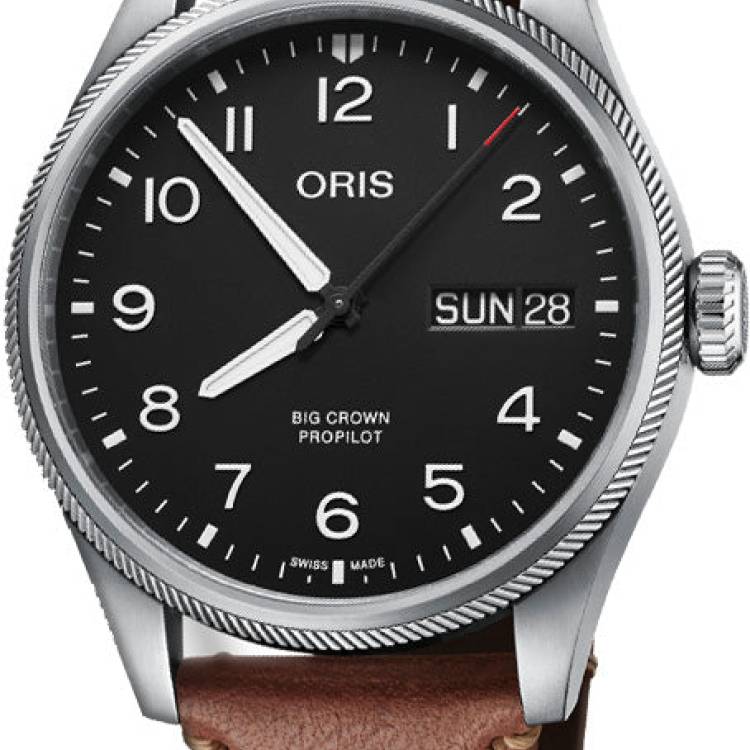 Oris Watch Big Crown ProPilot Big Day Date Leather - Black