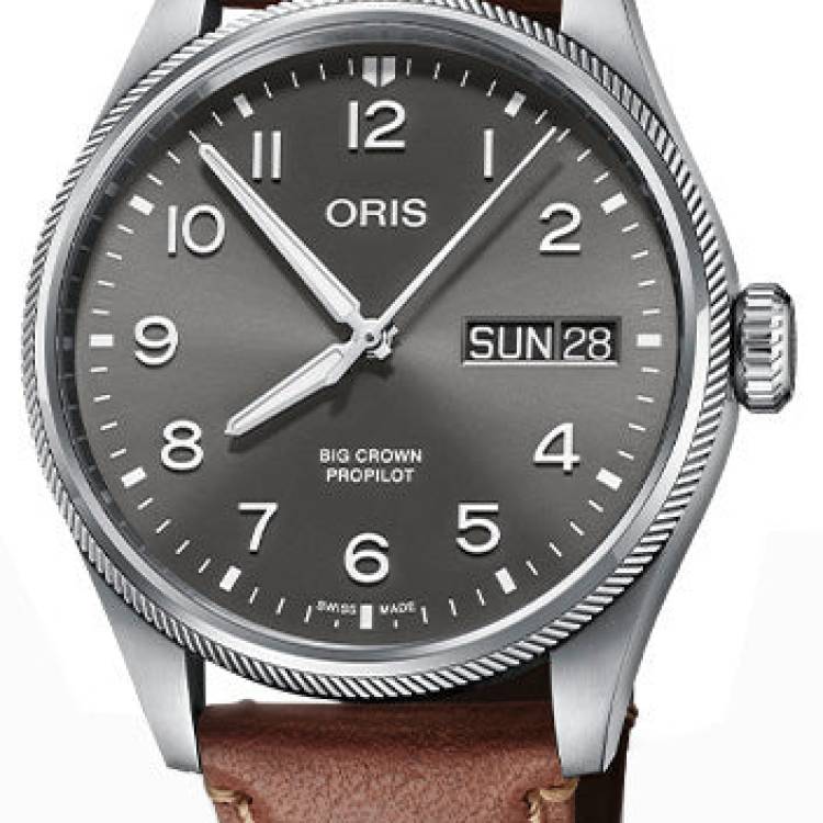 Oris Watch Big Crown ProPilot Big Day Date Leather - Grey