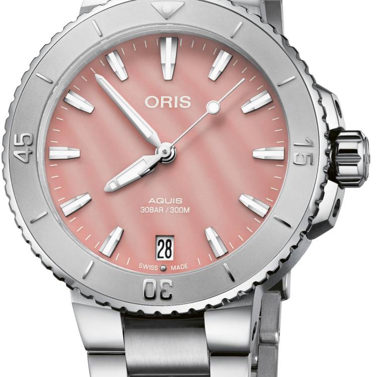 Oris Watch Aquis Date Blush Pink