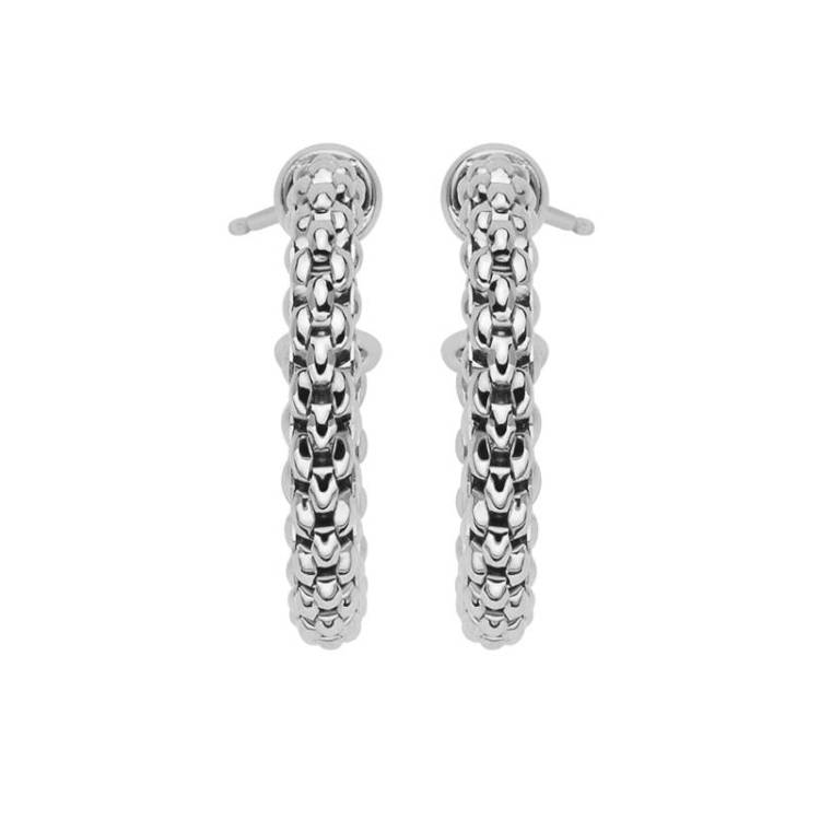 Fope Essentials 18ct White Gold Small Hoop Earrings