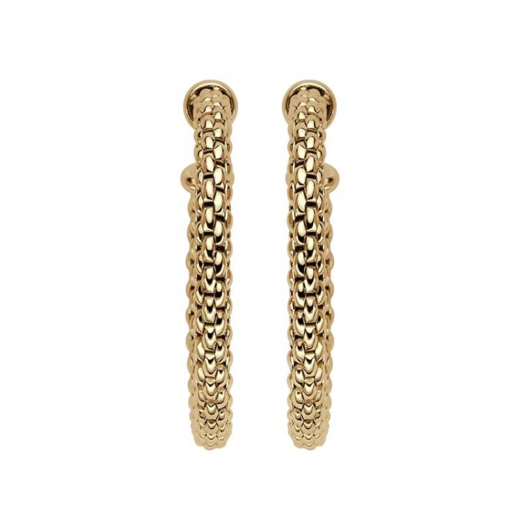 Fope Essentials 18ct Yellow Gold Medium Hoop Earrings