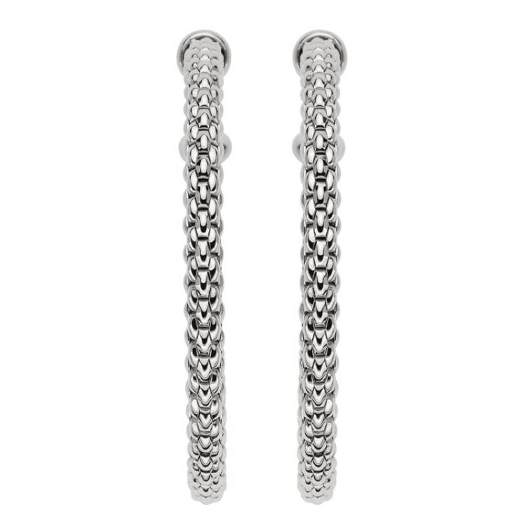 Fope Essentials 18ct White Gold Large Hoop Earrings