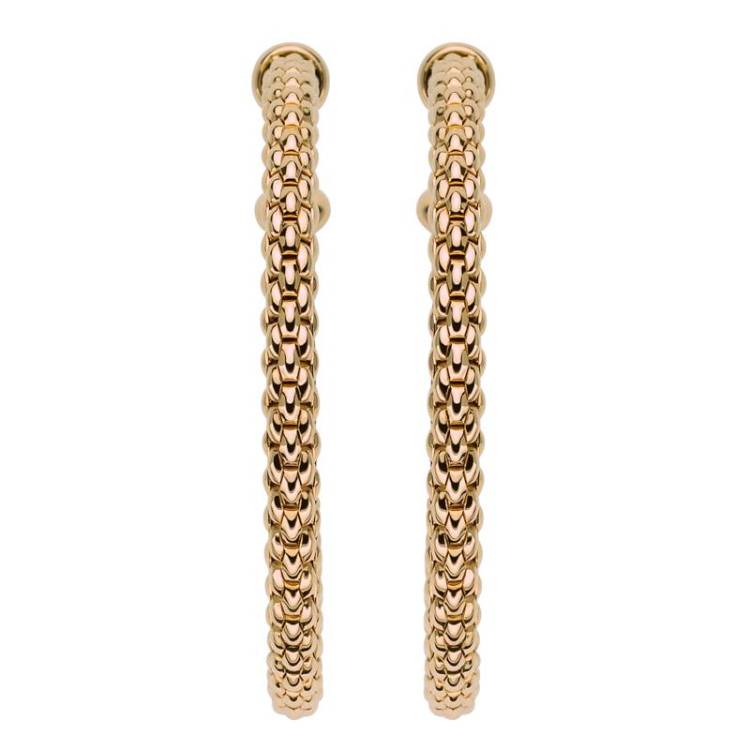 Fope Essentials 18ct Rose Gold Large Hoop Earrings