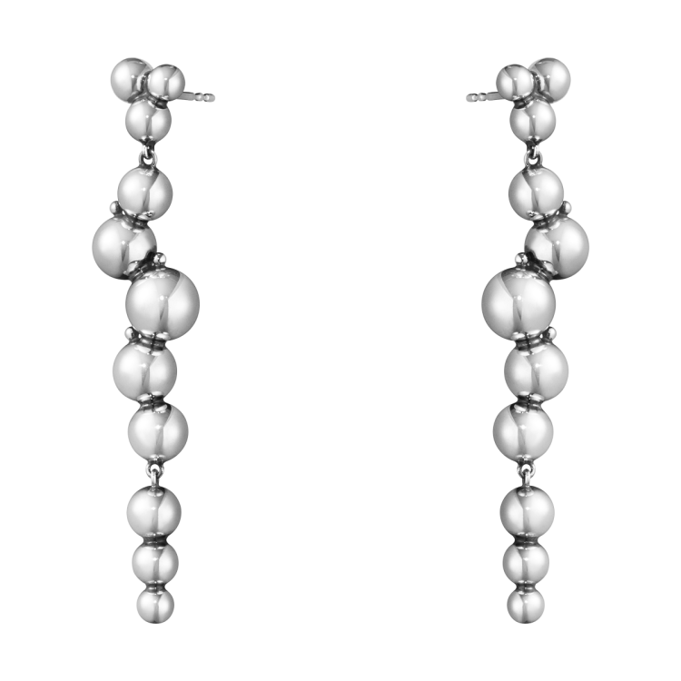 Georg Jensen Moonlight Grapes Sterling Silver Drop Earrings