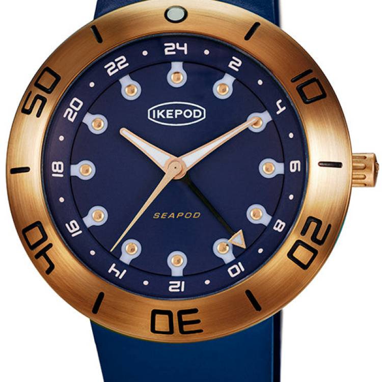 Ikepod Watch Seapod GMT Bronze Evan Blue Limited Edition