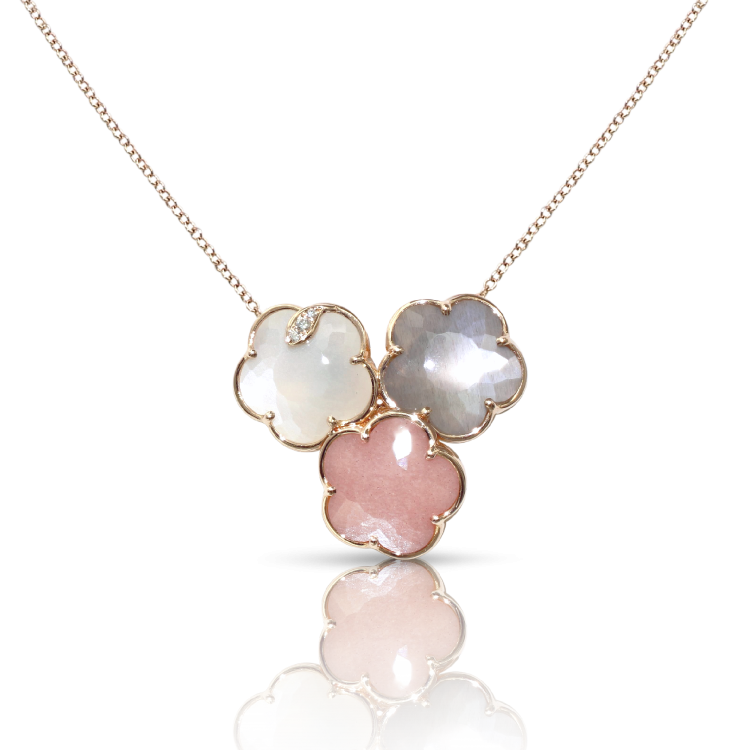 Pasquale Bruni Bouquet Lunaire 18ct Rose Gold Diamond Moon Gems Necklace