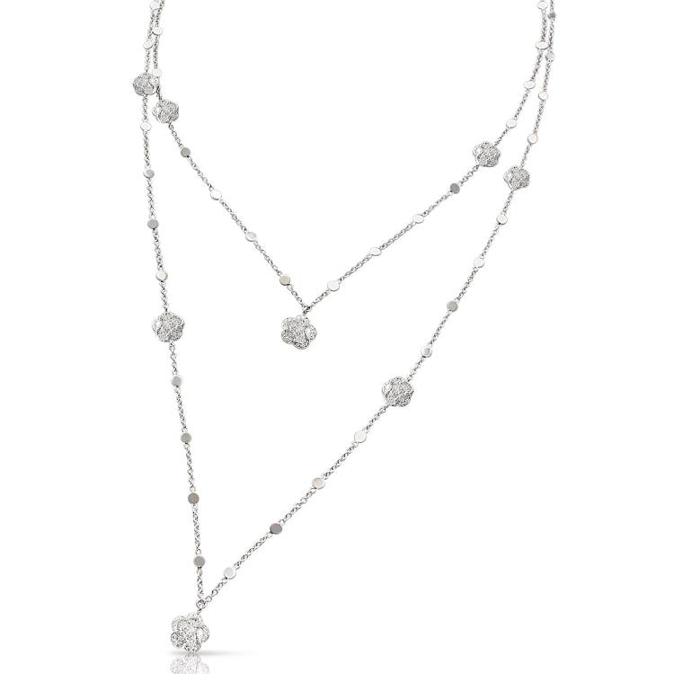 Pasquale Bruni Figlia Dei Fiori 18ct White Gold 1.50ct Diamond Sautoir Necklace - Gold