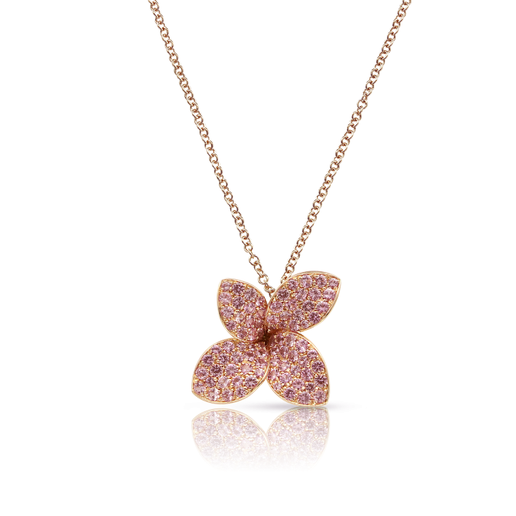 Pasquale Bruni Petit Garden 18ct Rose Gold Pink Sapphire Necklace
