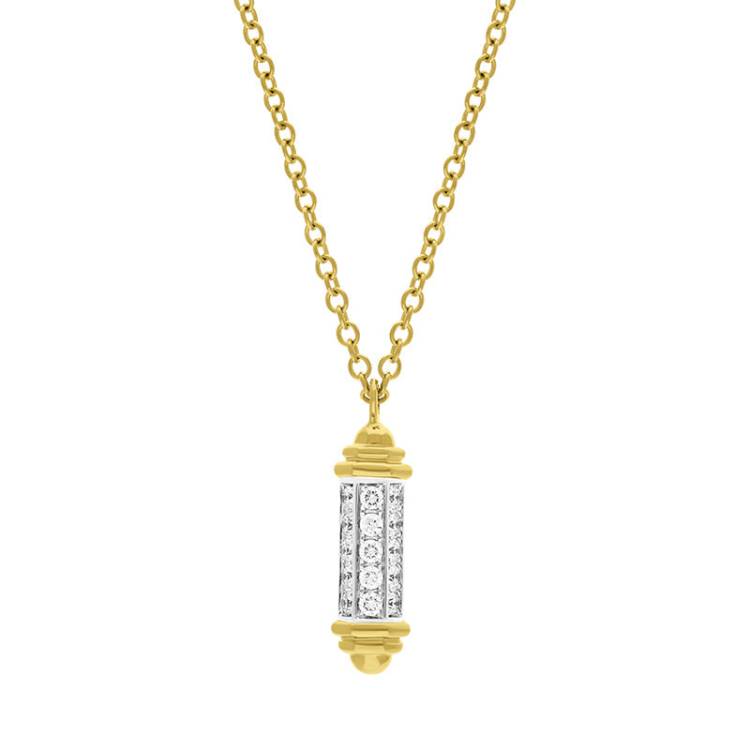Picchiotti 18ct Yellow Gold 0.72ct Diamond Drop Pendant D - Yellow Gold