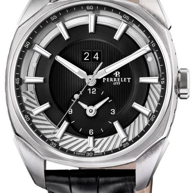 Perrelet Watch LAB Peripheral Dual Time Big Date - Black