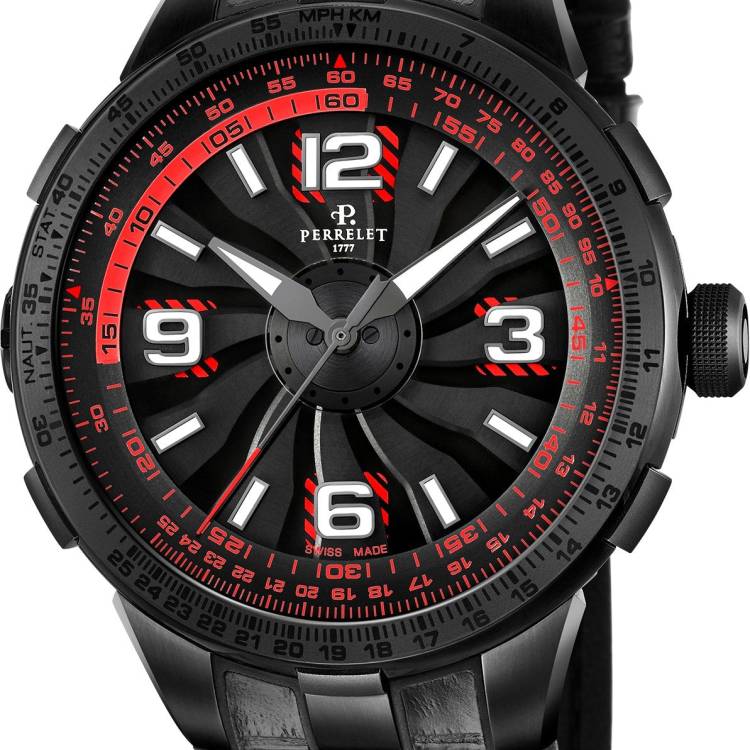 Perrelet Watch Turbine Pilot Red - Black