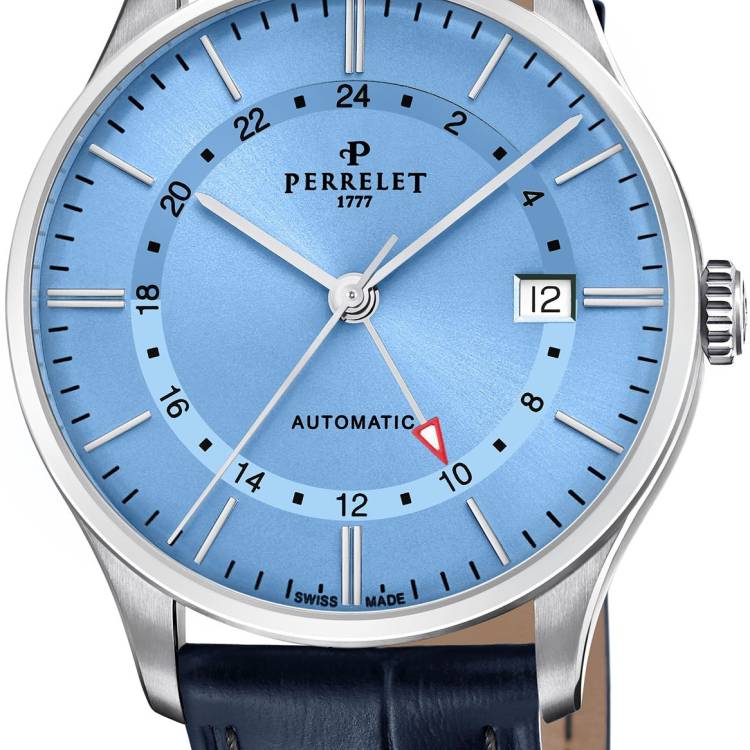 Perrelet Watch Weekend GMT Ice Blue