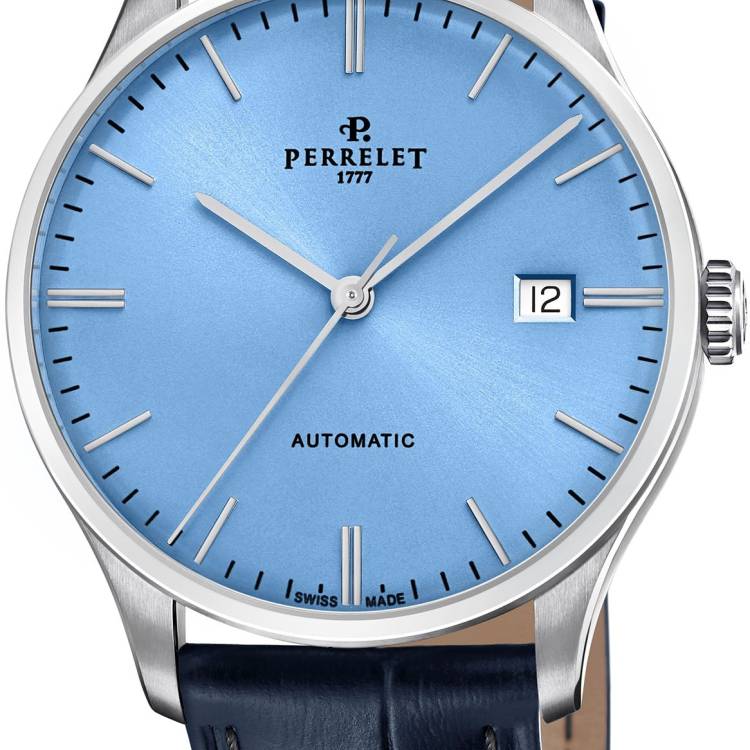 Perrelet Watch Weekend 3 Hands Ice Blue