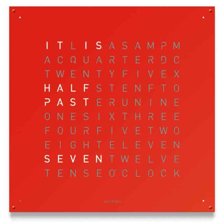 QLOCKTWO 180 Red Pepper Wall Clock 180cm - Red