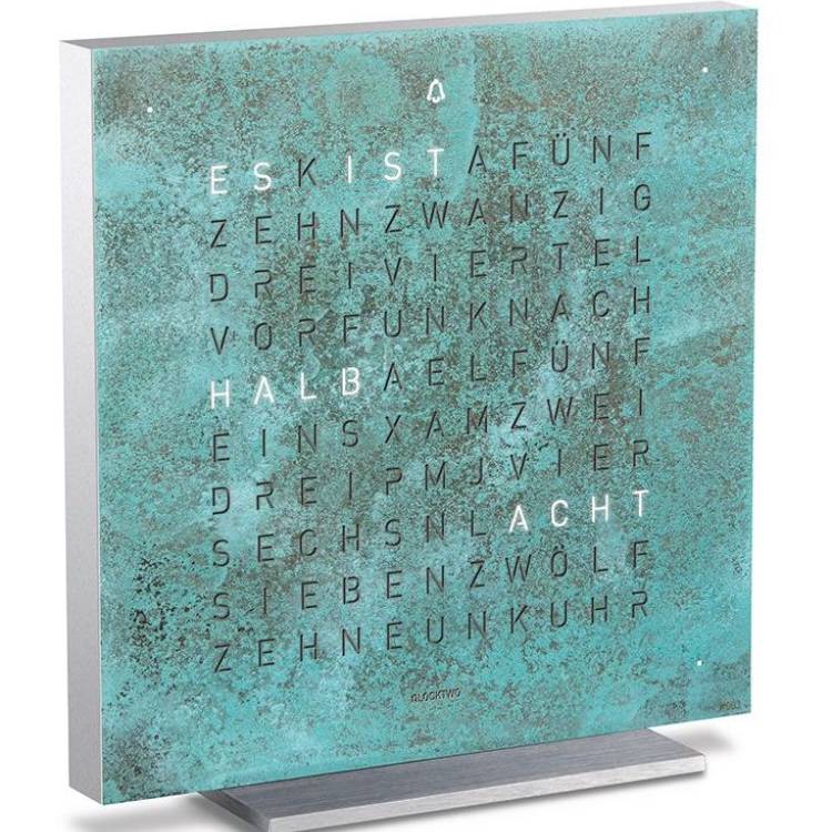 QLOCKTWO Touch Creators Edition Vintage Copper Table Clock - Copper