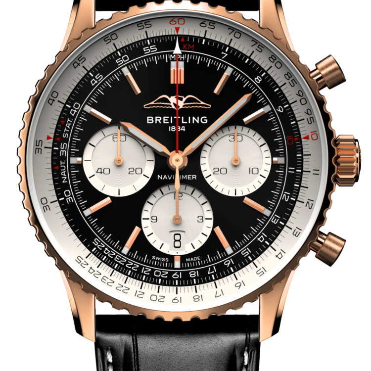 Breitling Watch Navitimer B01 Chronograph 43 18K Red Gold