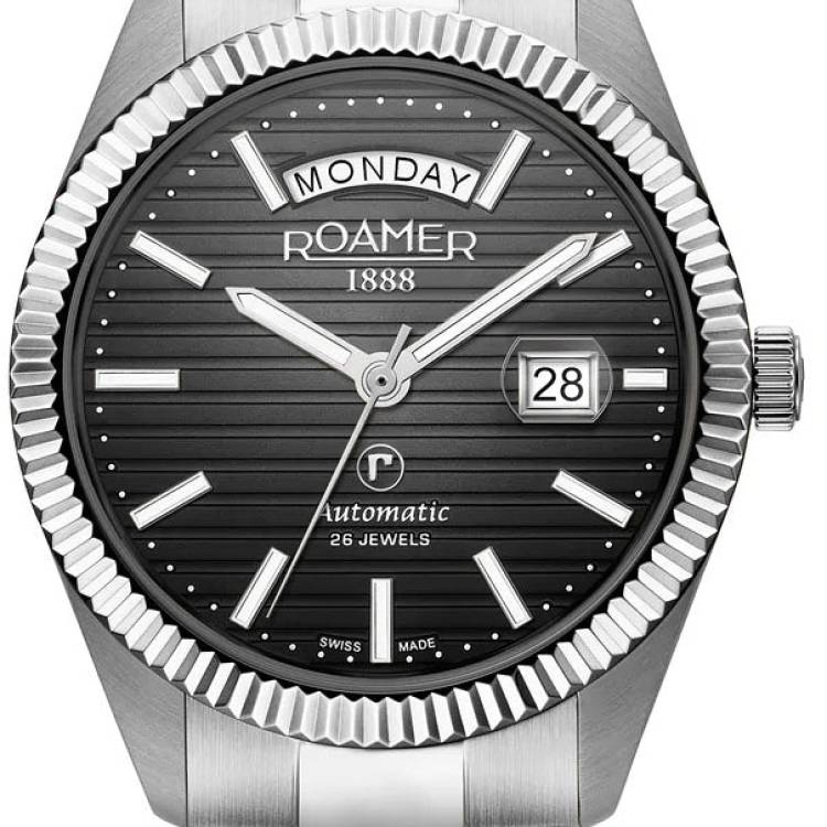Roamer Watch Primeline Daydate II Black - Black