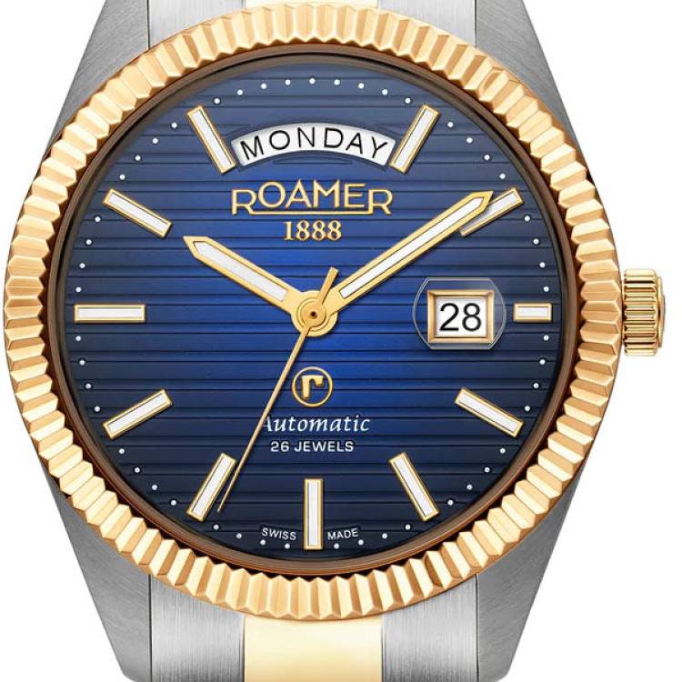 Roamer Watch Primeline Daydate II Blue