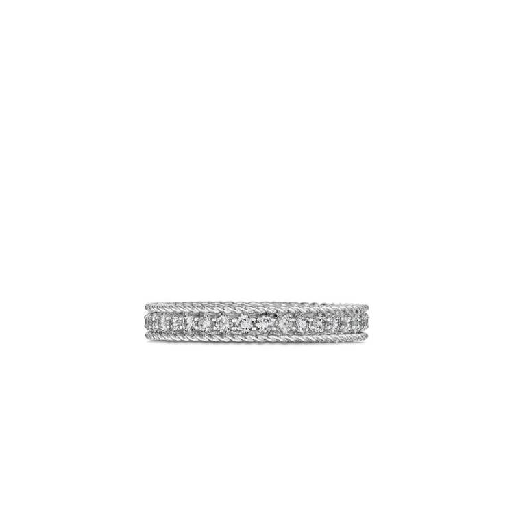 Roberto Coin Diamond Princess 18ct White Gold 0.43ct Diamond Ring D - 19-(59)