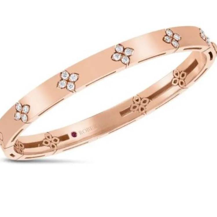 Roberto Coin Love in Verona 18ct Rose Gold 0.48ct Diamond Bangle