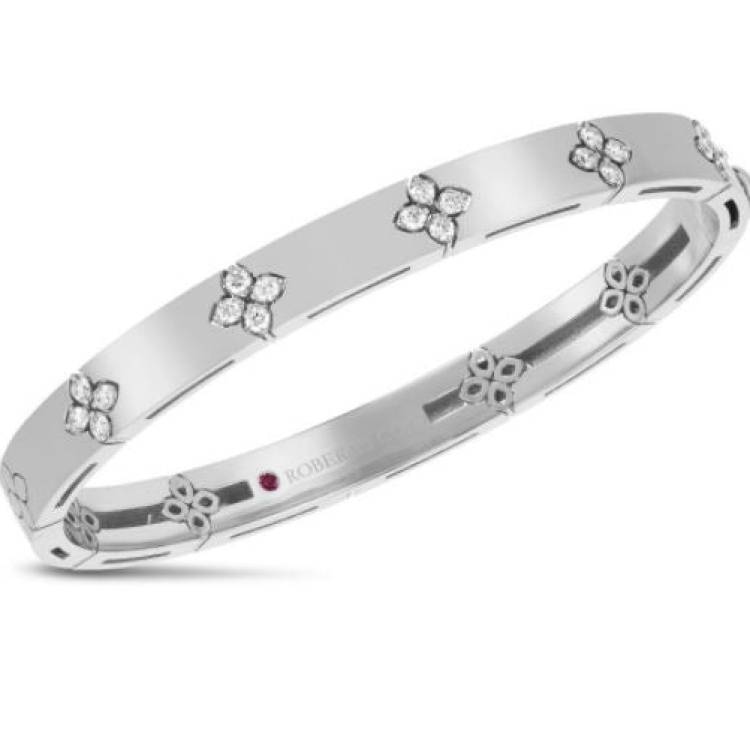 Roberto Coin Love in Verona 18ct White Gold 0.48ct Diamond Bangle