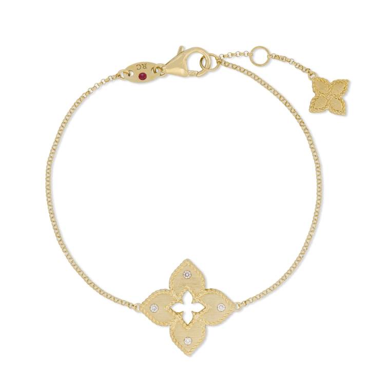 Roberto Coin Venetian Princess 18ct Yellow Gold Diamond Bracelet - Gold