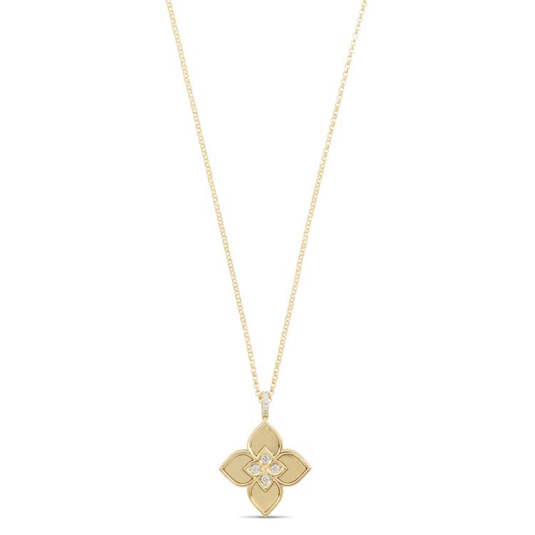 Roberto Coin Venetian Princess 18ct Yellow Gold Diamond Necklace - Gold