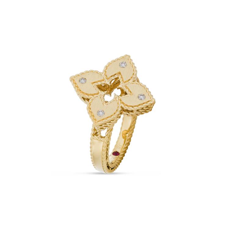 Roberto Coin Venetian Princess 18ct Yellow Gold Diamond Ring - 16-(56)