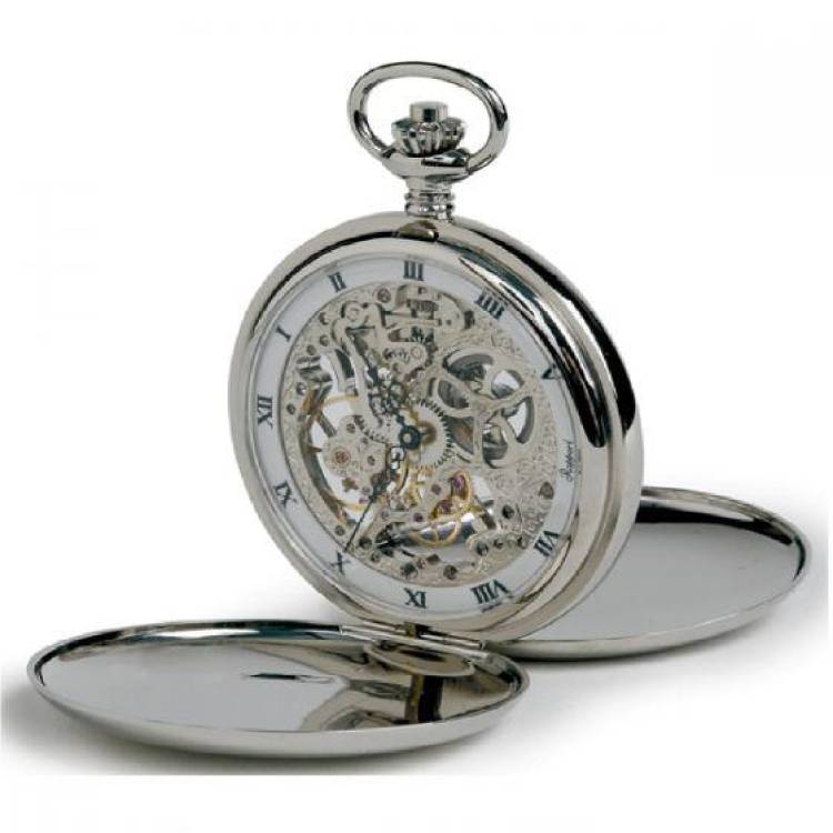 Rapport Pocket Watch Double Hunter Silver Plated - White