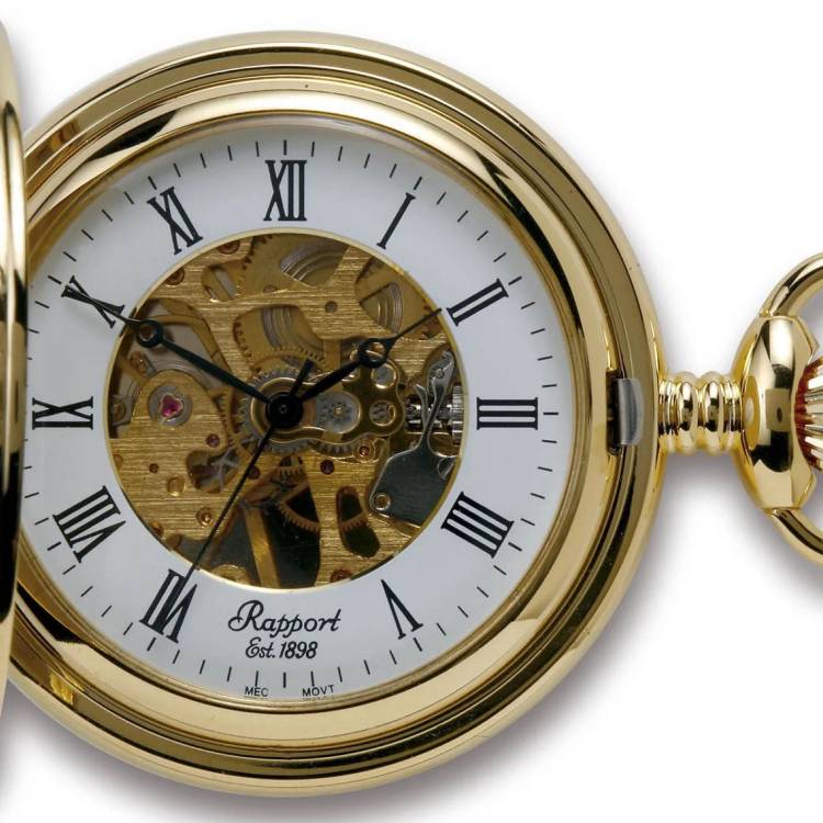Rapport Pocket Watch Half Hunter Mechanical - White
