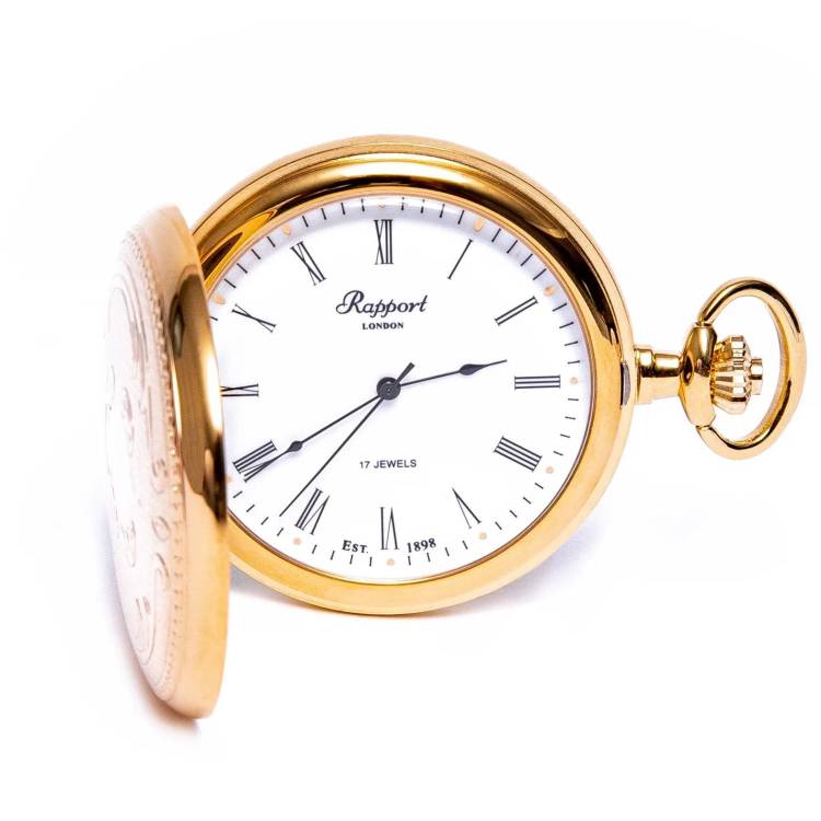 Rapport Pocket Watch Mechanical Full Hunter - White