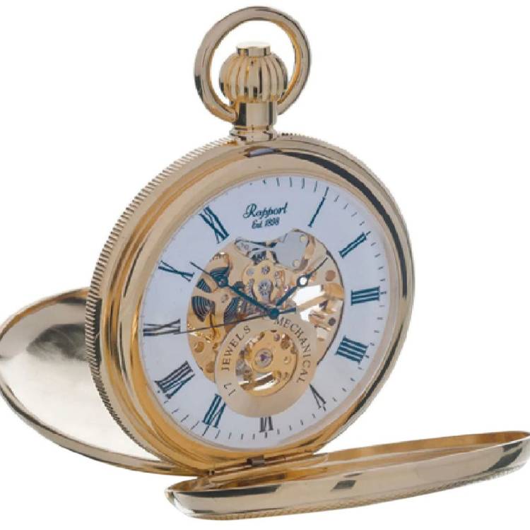 Rapport Pocket Watch Mechanical Half Hunter 50mm - White