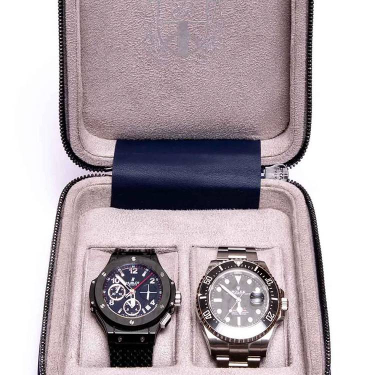Rapport Watch Case Hyde Park 2 Blue Zip