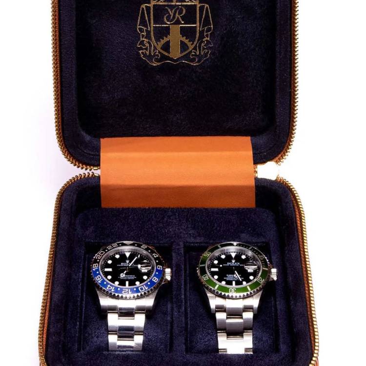 Rapport Watch Case Hyde Park 2 Tan Zip