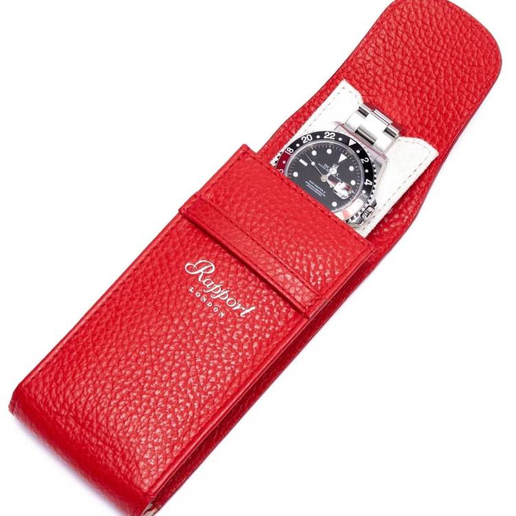 Rapport Watch Pouch Portobello Leather Red