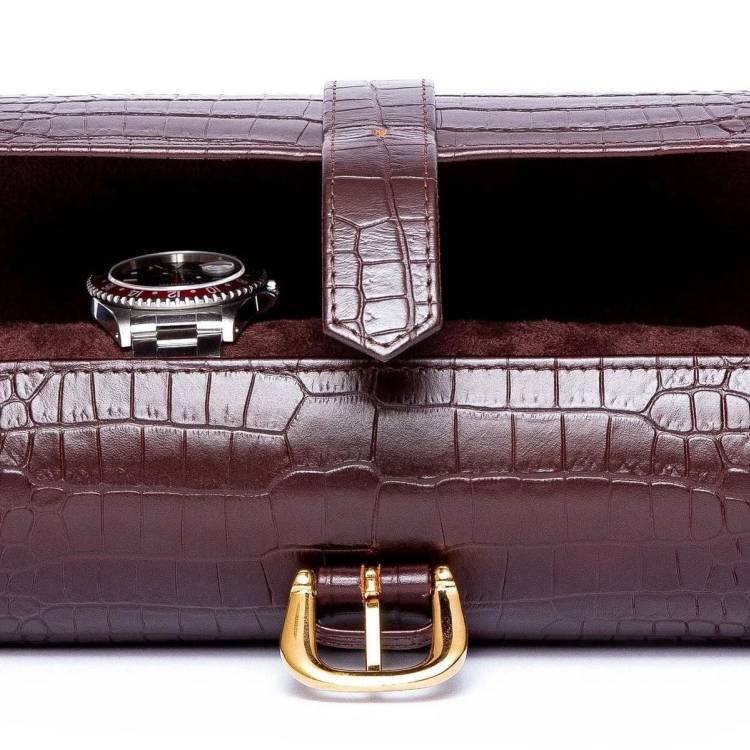 Rapport Watch Roll Brompton 3 Brown Crocodile