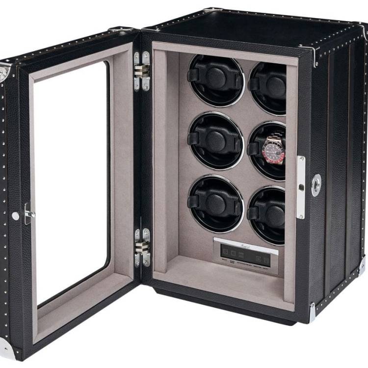 Rapport Watch Winder Roamer 6 Leather Black