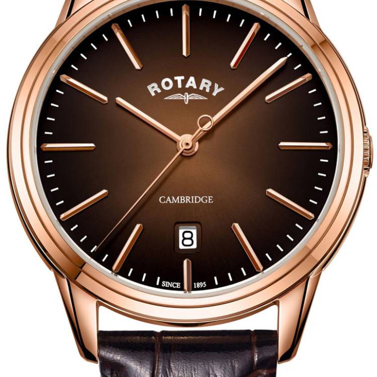 Rotary Watch Cambridge Rose Gold PVD Mens