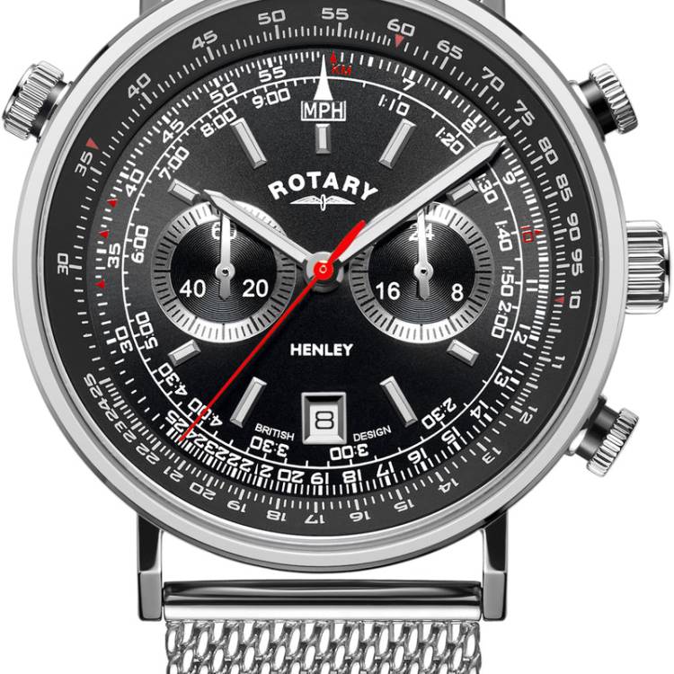 Rotary Watch Henley Mesh Mens
