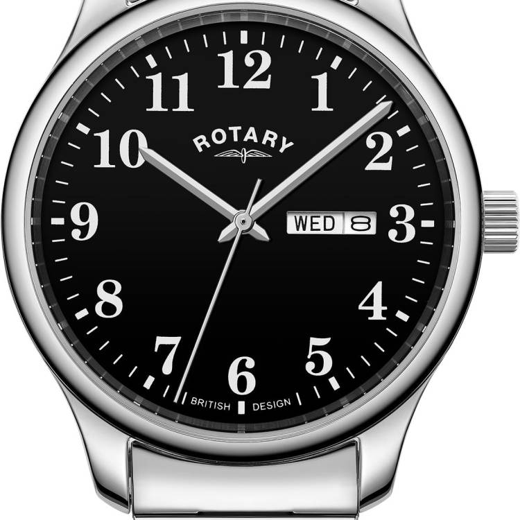 Rotary Watch Expander Mens - Black